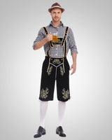 Schwarzes Oberteil + Schwarze Hose + Brauner Hut