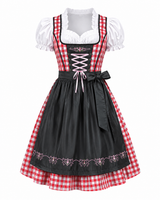 Rot/Graue Schürze