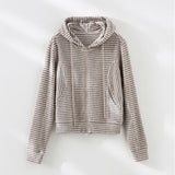 Khaki Gestreiftes Top