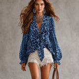 Leopard Blau