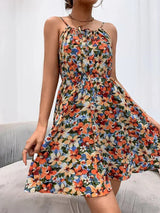 Orange mit Blumenmuster