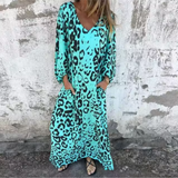 Türkis mit Leopardenmuster