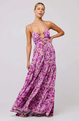 Lila mit Blumenmuster