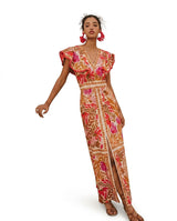 Rotes Blumenmuster
